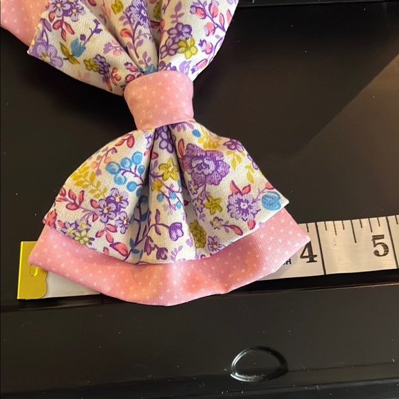 Floral Pink Bow for Kids - Picture 4 of 4